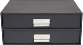 Bigso Birger 2-Drawer Fiberboard Label Frame Document Box
